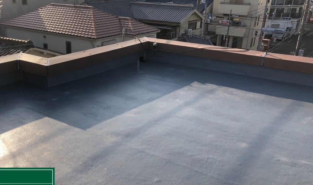 大阪市Sハイツ屋上ﾄｯﾌﾟｺｰﾄ塗替え工事の施工後